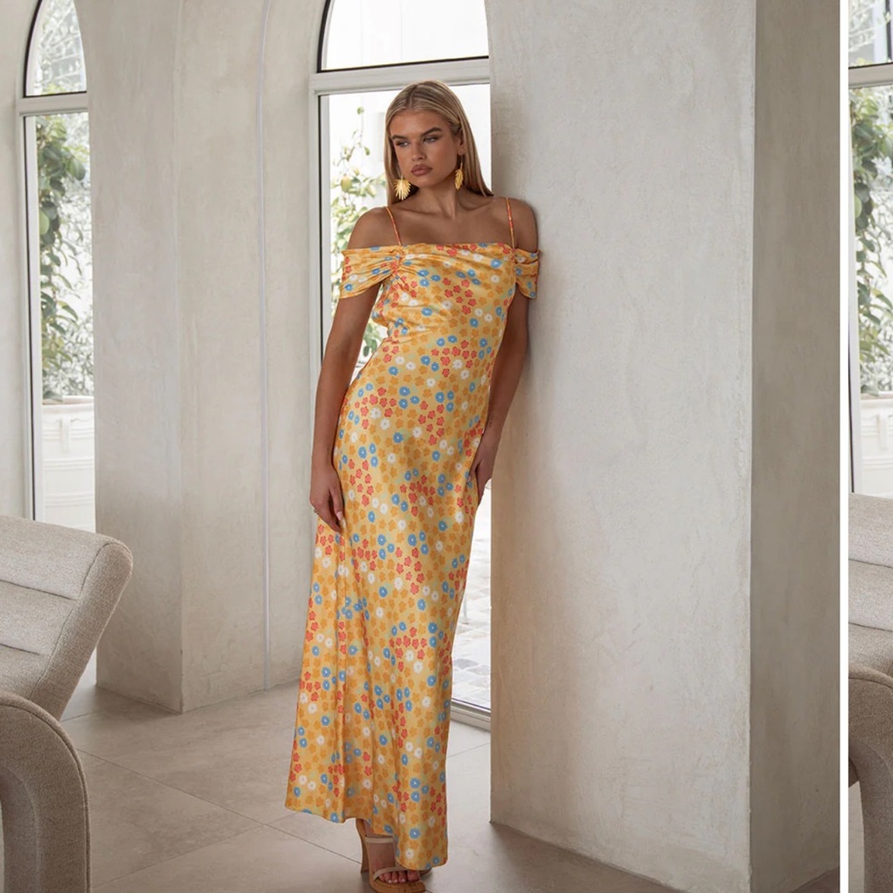 Sabo Skirt Yellow Floral Maxi Dress